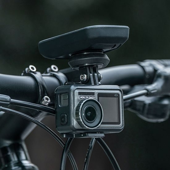 Wozinsky WUG-01B Suport de ghidon pentru ciclocomputer Garmin / cameră și lumină, negru