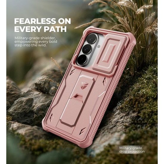 Custodia Dexnor 360 Kickstand Camprotector per Samsung Galaxy S26, rosa