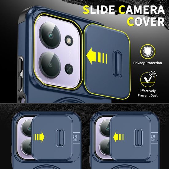 Θήκη Camslide Stand, Xiaomi Redmi 15C, μπλε