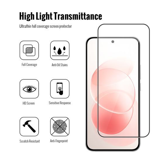 JP 5D Combo pack, Set 2 folii sticlă securizată 5D și 2 protecții cameră foto, Xiaomi Redmi Note 17 Pro Max 5G