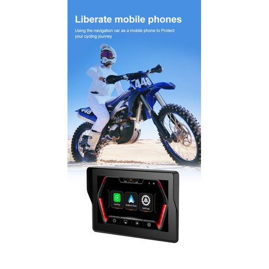 Motociklistički 5" CarPlay zaslon s bežičnim Apple CarPlay i Android Auto