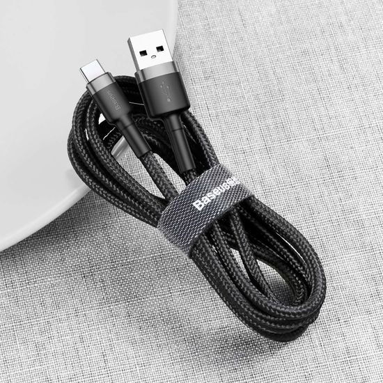 Baseus Cafule Kabel, USB-C, schwarz-grau, 0,5 m (CATKLF-AG1)