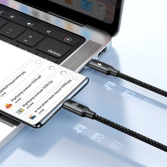 Mcdodo 3σε1 καλώδιο δεδομένων (CA-4940) USB-C - Lightning / USB-C / ασύρματος φορτιστής για Apple Watch, 100 W, 1,2 m μαύρο