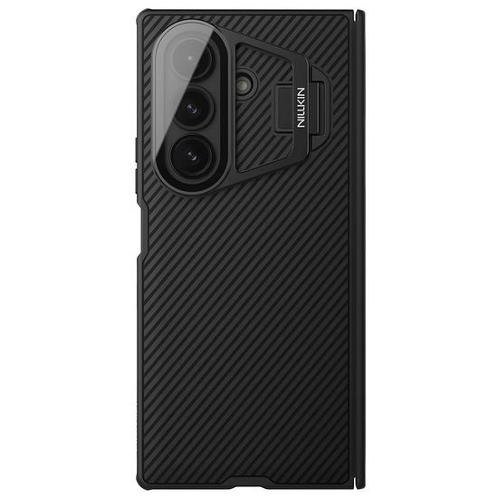Samsung Galaxy Z Fold 7 aizsargvāciņš – Nillkin CamShield Prop ar kameras aizsargu un statīvu – melns