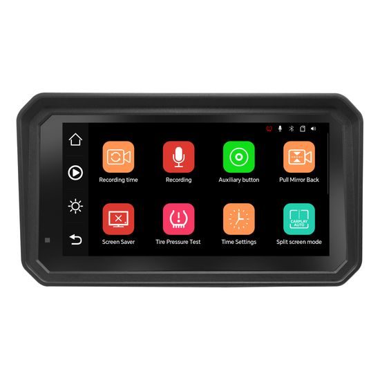 Motociklistički zaslon 6" s prednjom i stražnjom kamerom, GPS-om i TPMS-om te bežičnim Apple CarPlay i Android Auto