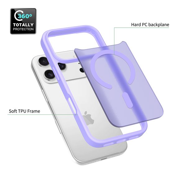 JP MagFit Colour MagSafe θήκη με μαγνήτη N52, iPhone 17 Pro, μωβ