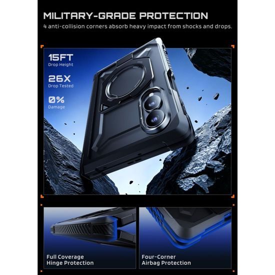 Supcase UB Grip Mag MagSafe Privacy, Samsung Galaxy Z Fold 8, čierny