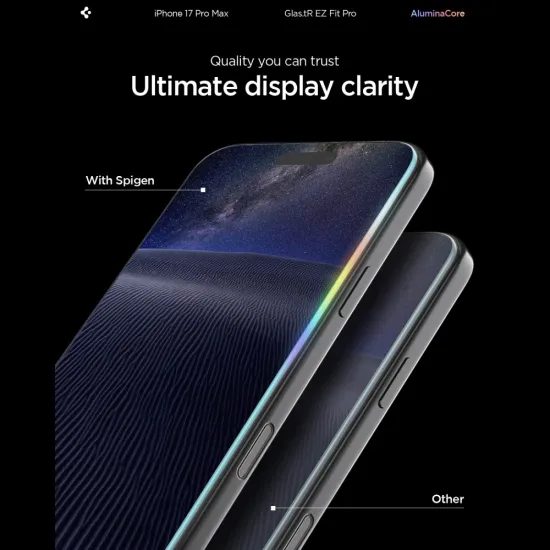 Spigen Glas.TR EZ Fit Pro s aplikátorom, Tvrdené sklo, iPhone 16 Pro Max / 17 Pro Max / 18 Pro Max