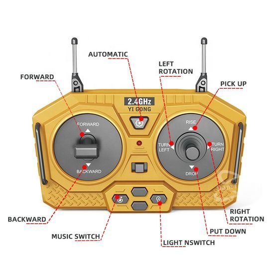 RC Buldozer 1:20 2.4GHz stavební stroj s kovovou lžící