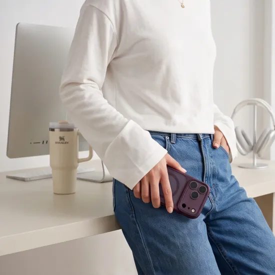 Tech-Protect MagPrime MagSafe CC, iPhone 17 Pro Max / 18 Pro Max, vínové