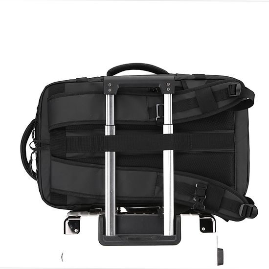 JP Rucksack B08 - 50x30x20 cm - Alltagsrucksack mit verstellbaren Schultergurten - Schwarz