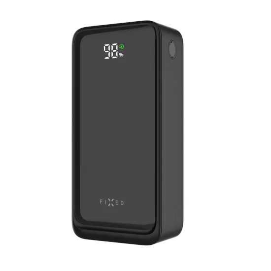 FIXED Zen2 30 powerbank LCD kijelzővel, 30 000 mAh, PD 20W, fekete