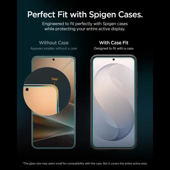 Spigen Glas.TR EZ Fit Pro με εφαρμογέα, 2 τεμάχια, Σκληρυμένο γυαλί, Samsung Galaxy S26 FE, διάφανο
