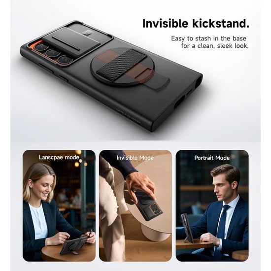 Suritch MagSafe Kickstand borító Samsung Galaxy S24 Ultra, fekete