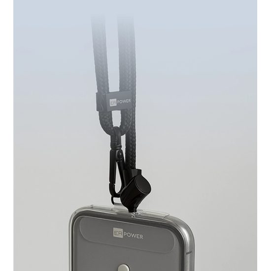 ERPOWER Snake Lanyard Datablocker kábel USB-C - USB-C, 240W 1,5m, čierny