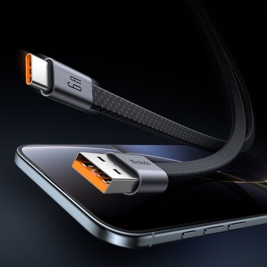 Mcdodo Self-Winding Datenkabel (CA-1200) USB auf USB-C - Selbstaufwickelndes Ladekabel - 1m - Schwarz