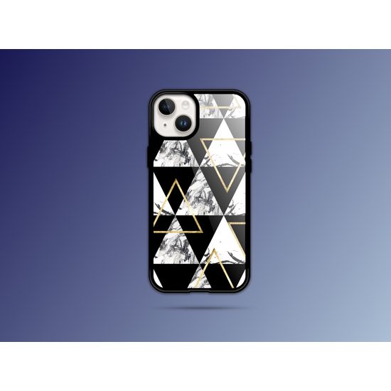 Momanio obal, iPhone 14, Marble triangle