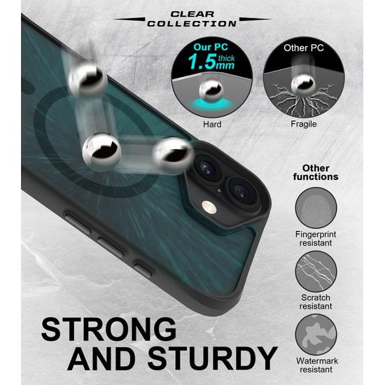 Θήκη JP MagFit MagSafe με πιστοποιητικό 3M SGS, iPhone 17, μαύρο