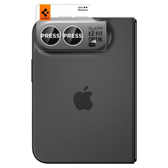 Spigen Optik.TR Ez Fit Pro Kameraschutz für iPhone Duo - Gehärtetes Panzerglas für Kamera - 2 Stück - Star White