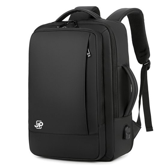 JP Rucksack B05 für Alltag und Freizeit - 44x32x10~15 cm - Schwarz