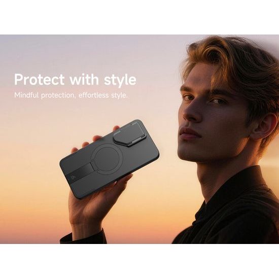 Custodia Suritch MagSafe Kickstand Camprotector Samsung Galaxy S26, nero