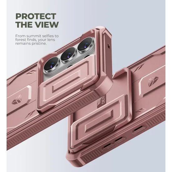 Dexnor 360 Kickstand Camprotector θήκη Samsung Galaxy S26 Ultra, ροζ