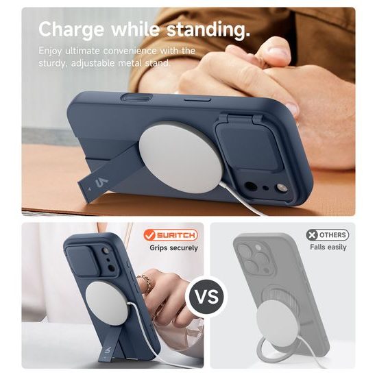 Suritch MagSafe Kickstand Camprotector θήκη iPhone 17 Pro, μπλε