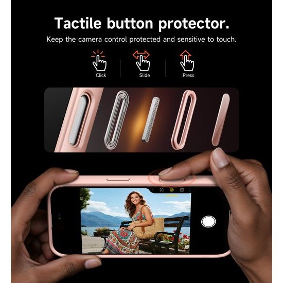 Suritch MagSafe Kickstand Camprotector obal iPhone 17, ružový