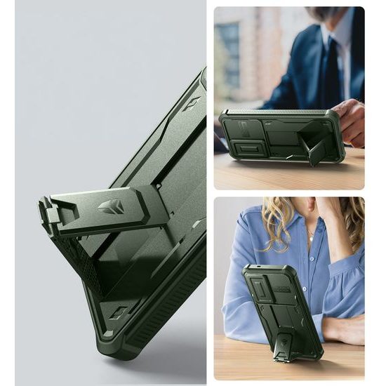 Dexnor 360 Kickstand Camprotector Θήκη Samsung Galaxy S25 Plus, Πράσινη