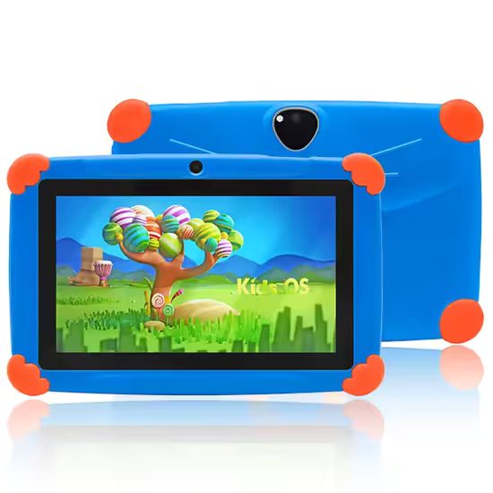 Wintouch K77 táblagép gyerekeknek játékokkal, Android, dupla kamera, narancssárga
