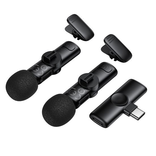 Borofone BFK16A Bezdrátový mikrofon USB-C, 2 kusy, černý