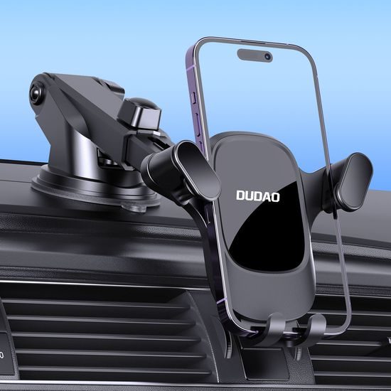 Dudao F5Pro+ držák telefonu na palubní desku, černý