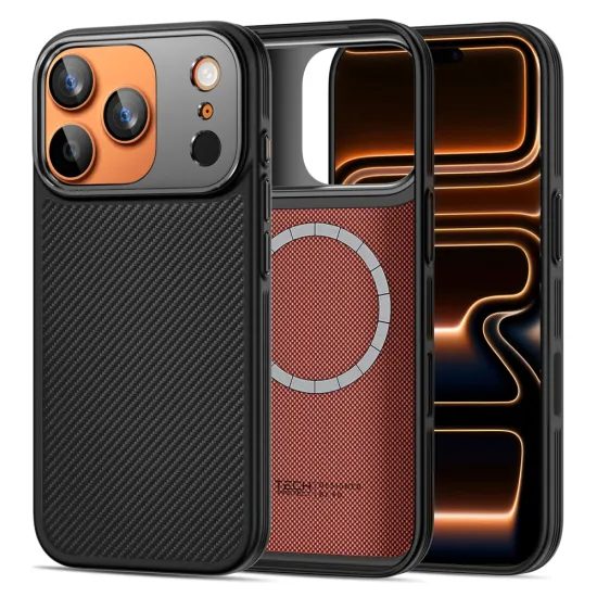 Tech-Protect Kevlar Aramid CC MagSafe θήκη, iPhone 17 Pro Max, μαύρη