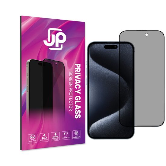 JP Privacy Προστατευτικό Γυαλί, iPhone 15 Pro, μαύρο