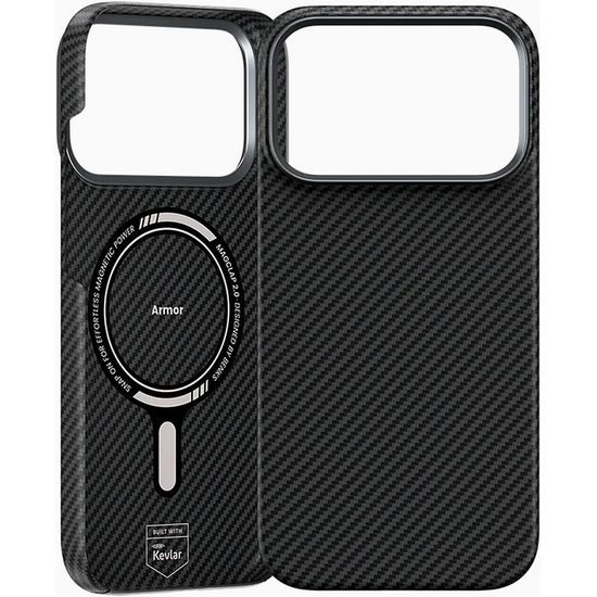 Benks Magnetic Armor Air Kevlar husă Metal Frame, iPhone 17 Pro / 18 Pro, negru