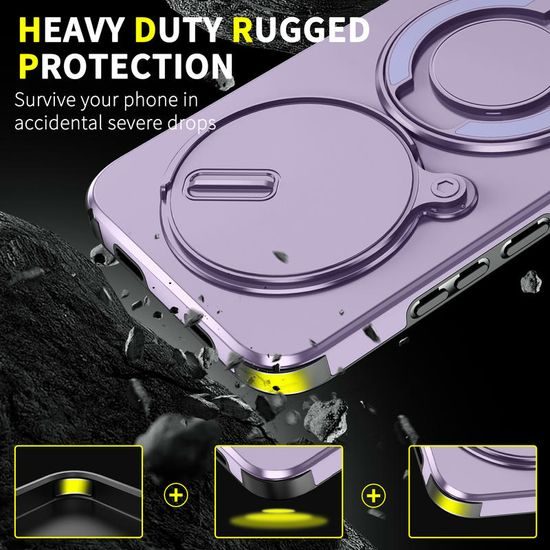 Camslide Stand maska, Xiaomi Redmi Note 15 Pro 5G, ljubičasta