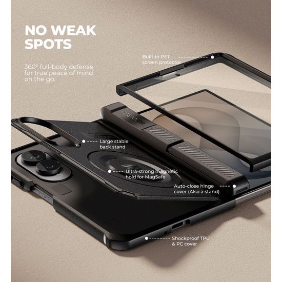Samsung Galaxy Z Fold 8 vāciņš – Dexnor aizsargvāciņš ar MagSafe – melns