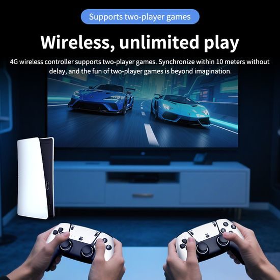 SJGAM Q10 SE Ρετρό Κονσόλα με δύο ασύρματα χειριστήρια, HDMI, Game Stick, 4K