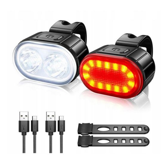 Przednie i tylne światło rowerowe