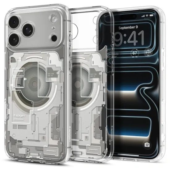 Spigen Ultra Hybrid Mag s MagSafe, iPhone 17 Pro / 18 Pro, zero one, natural titanium