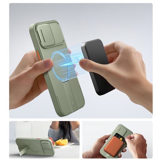 Suritch MagSafe Kickstand Camprotector θήκη iPhone 13 / 14, πράσινη