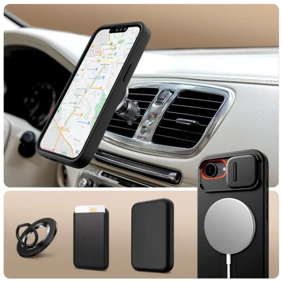 Tech-Protect Kevlar Aura MagSafe Hülle, iPhone 16e, schwarz