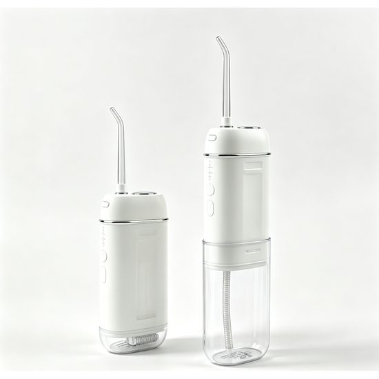 Draagbare Monddouche W8 met 4 Modi, 190 ml, IPX7, 1400 mAh, 4 Opzetstukken, Wit