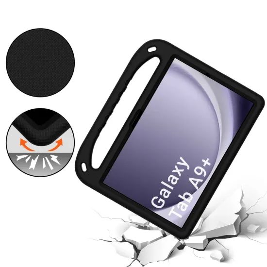 Θήκη FunColor, Samsung Galaxy Tab A9 Plus, μαύρη