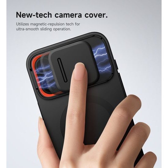 Suritch MagSafe Kickstand Camprotector maska iPhone 16 Pro Max, crna