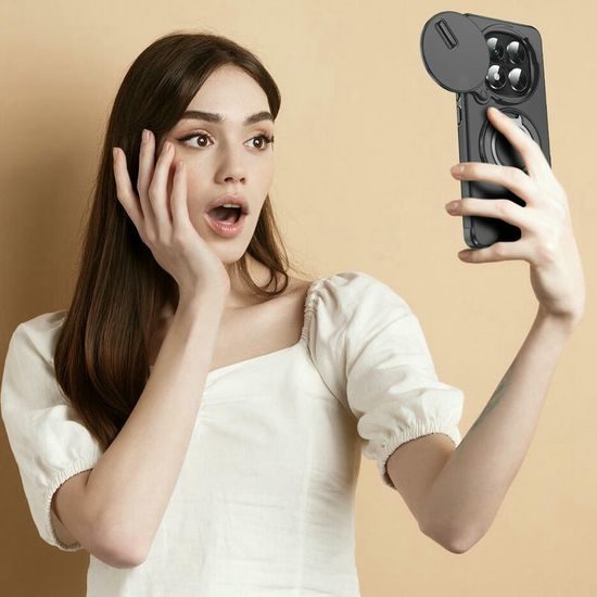 Θήκη Camslide Stand, Xiaomi Redmi Note 14 Pro Plus 5G, μαύρη