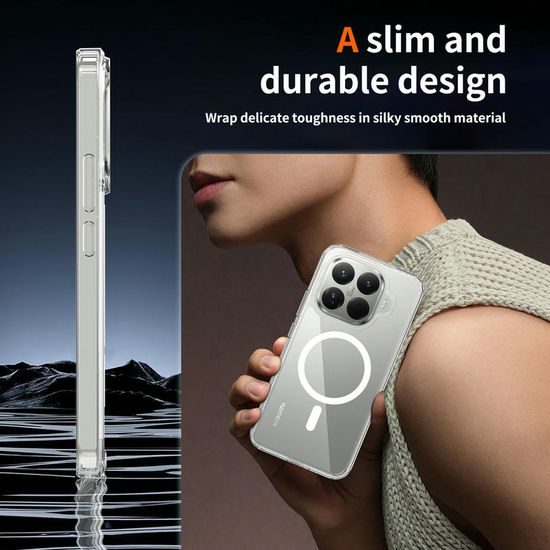 Husă transparentă Magsafe, Xiaomi 15T Pro, transparent