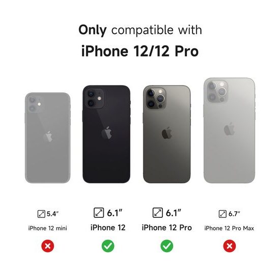 Θήκη Suritch MagSafe με Βάση Στήριξης για iPhone 12 / 12 Pro, Μαύρη