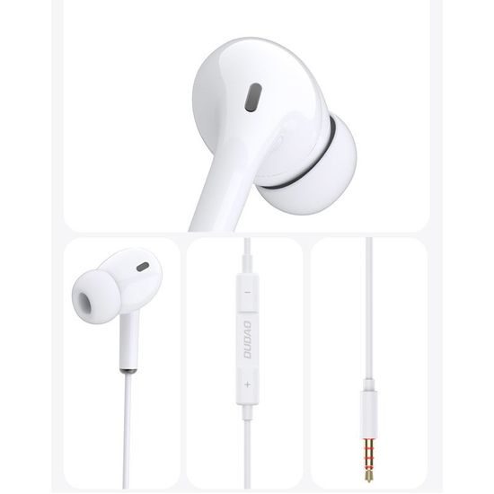 Dudao slušalice s upravljanjem, 3,5 mm mini jack, bijela (X14 white)