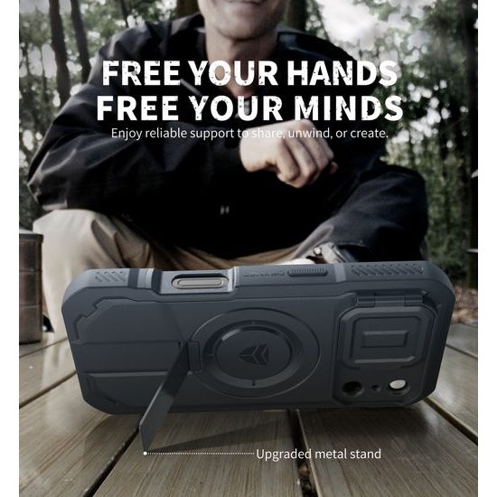 Dexnor MagSafe 360 Kickstand Camprotector θήκη iPhone 17 Pro, μπλε